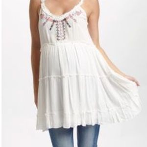 Pinkblush Maternity White Embroidered Tank Top